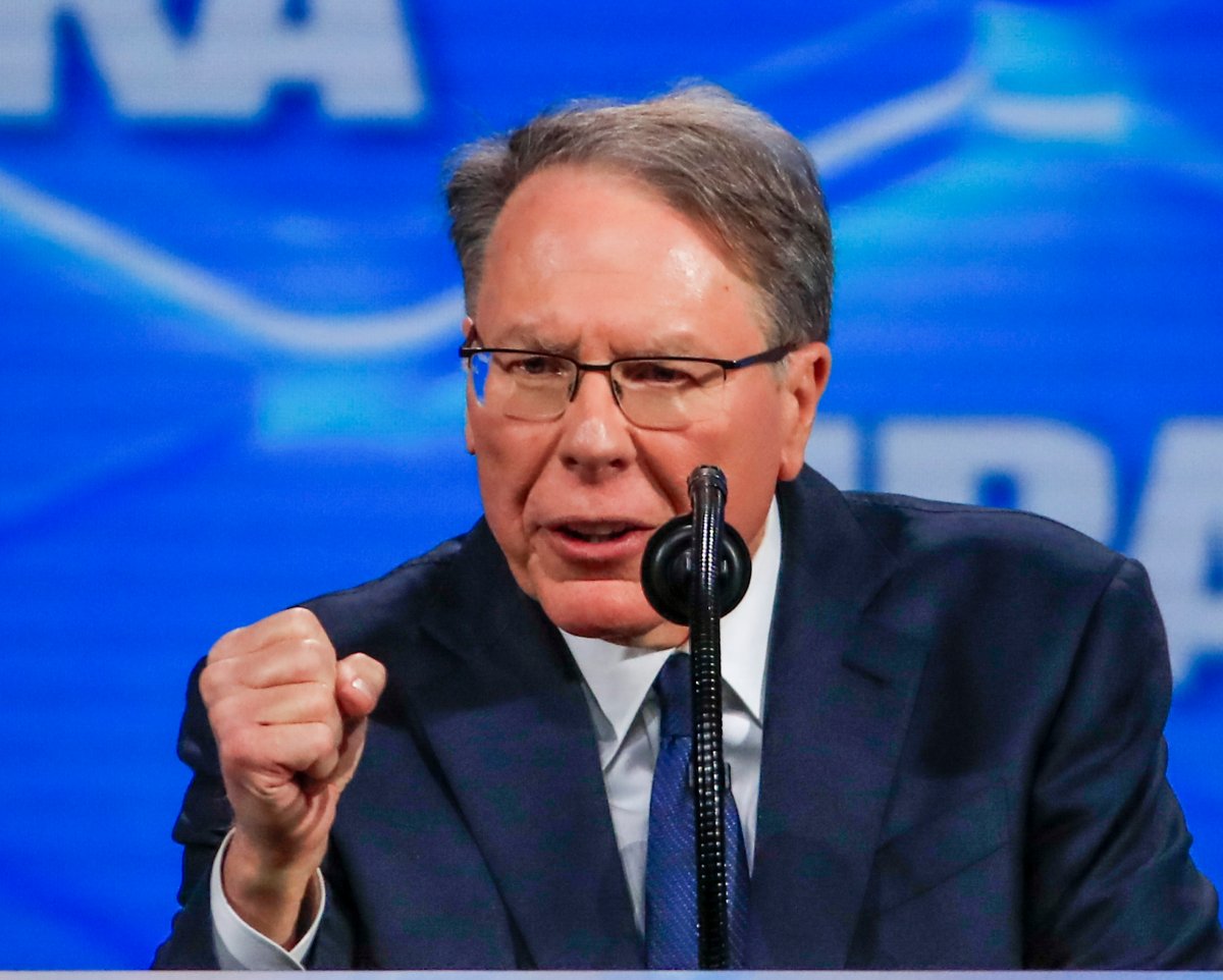 NRA Executive Vice President and CEO Wayne LaPierre speaks at the 2019 National Rifle Association (NRA) Annual Leadership Forum at Lucas Oil Stadium in Indianapolis, Indiana, USA, 26 April 2019. 