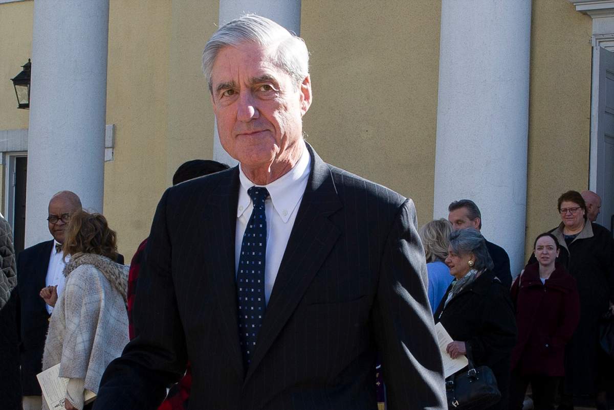 In this March 24, 2019, file photo, special counsel Robert Mueller departs St. John's Episcopal Church, across from the White House in Washington.  