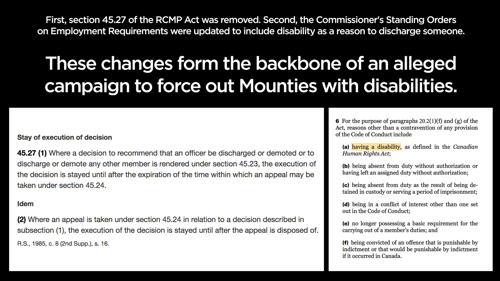 An exclusive look at the RCMP’s alleged campaign to get rid of Mounties with disabilities - image