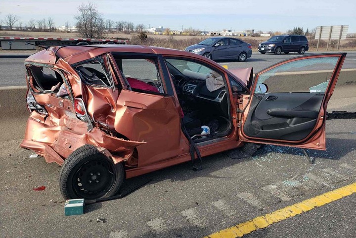 A woman has died after a crash in Milton Wednesday afternoon.