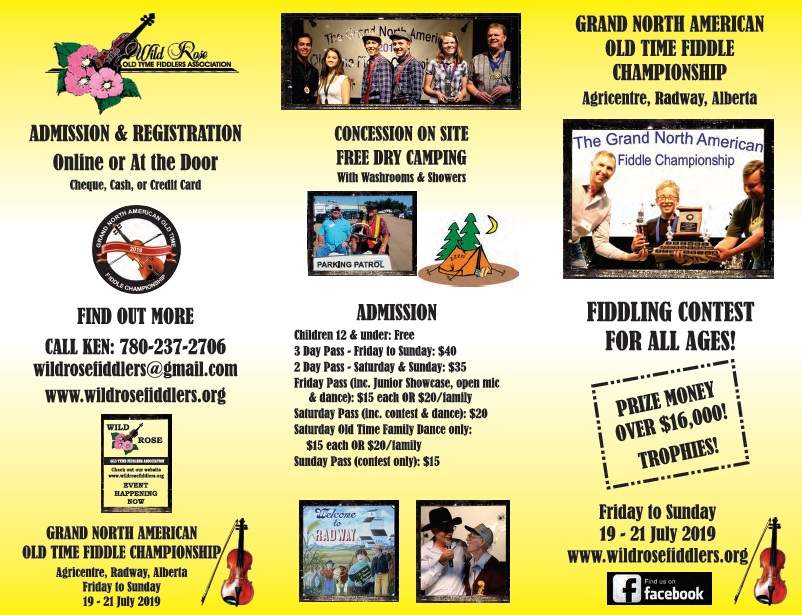 Grand North American Old Time Fiddle Championship July 19-21 Radway AB - image
