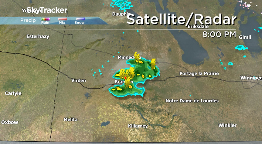 Thunderstorm activity Thursday Apr 4, 2019.