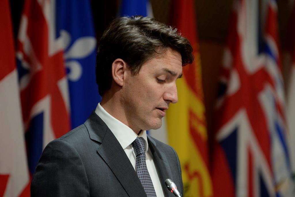 Prime Minister Justin Trudeau speaks during a news conference in Ottawa on Tuesday, April 2, 2019.