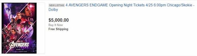 ‘Avengers: Endgame’ ticket presale erupts in chaos, some now selling for thousands on eBay - image