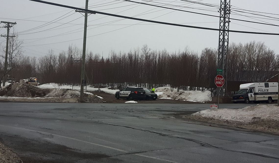 The Bathurst Police Force responds to a fatal incident at a NB Power substation on Saturday, April 13, 2019. 