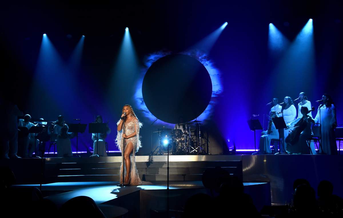 Beyonce performs onstage during the City of Hope Spirit of Life Gala 2018 at Barker Hangar on Oct. 11, 2018 in Santa Monica, Calif.