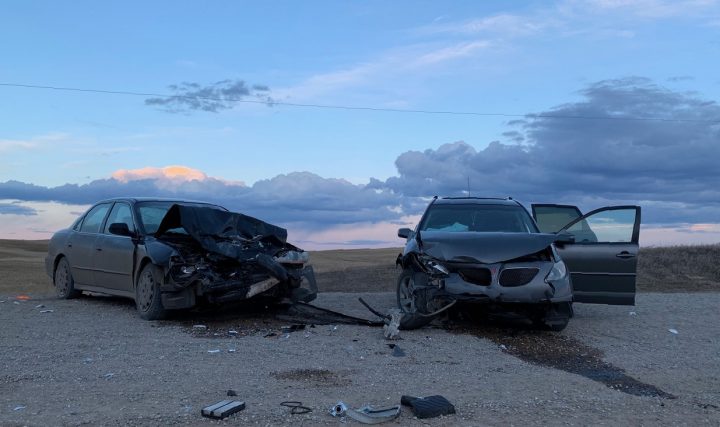 Alcohol may be a factor in a two-vehicle crash on Highway 793 near Victoire, Sask., that sent seven people to hospital on April 16, 2019.