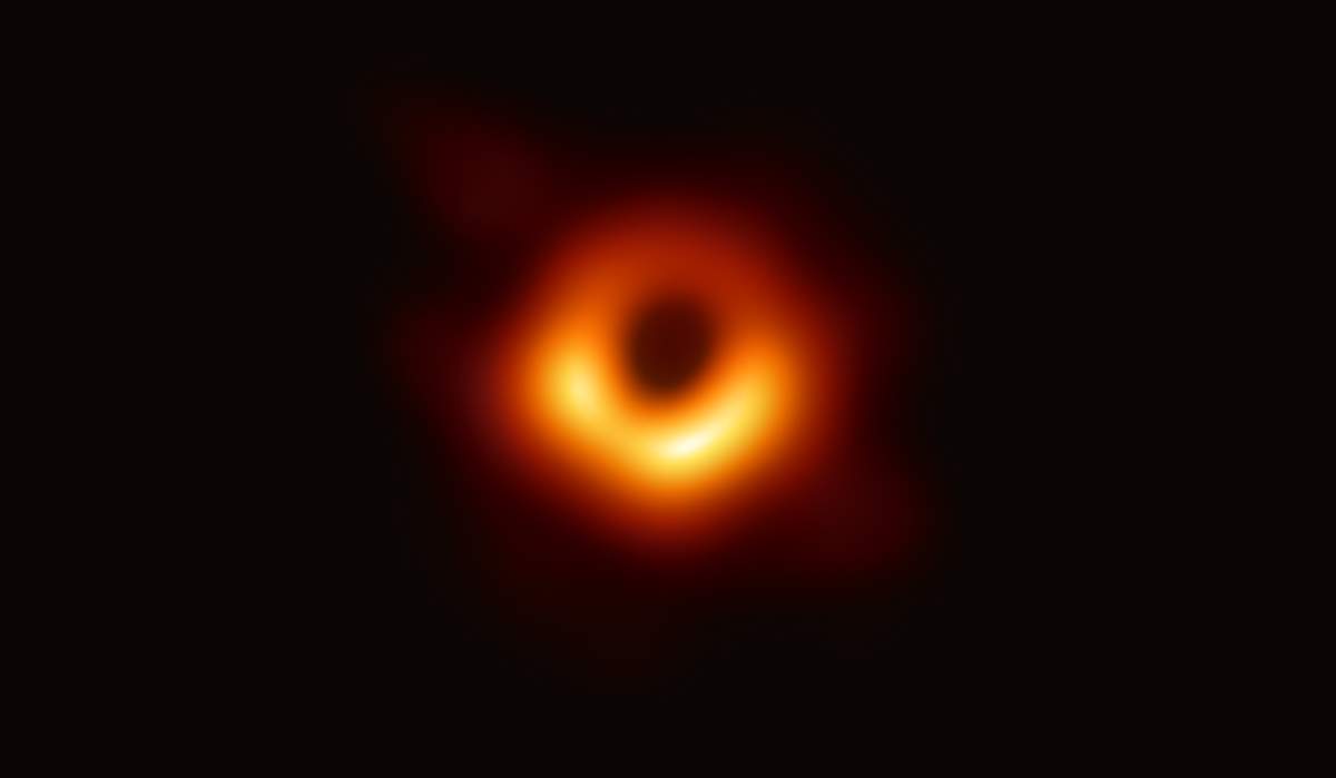 The Event Horizon Telescope captured the first picture of a black hole — this one is in the Virgo A galaxy, called M87. The picture was released on April 10, 2019. (National Science Foundation)