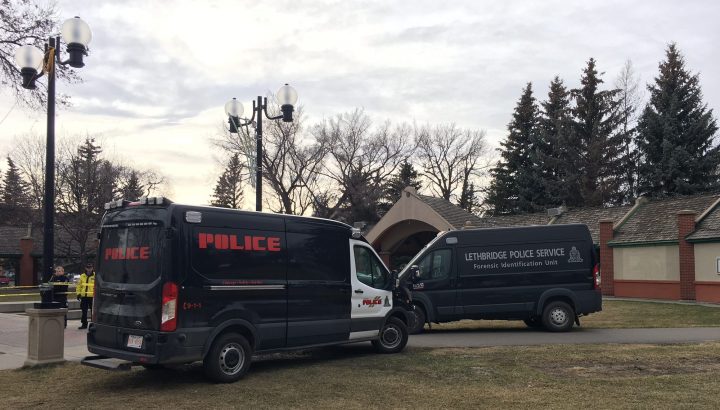 The Lethbridge Police Service is investigating after a body was found at the Galt Gardens on Saturday.