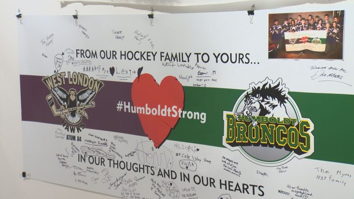 Tears flow as thousands gather to remember Humboldt Broncos