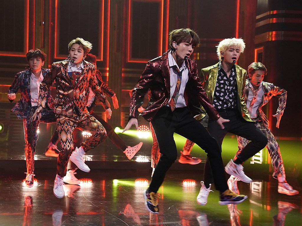 BTS performs 'Idol' on 'The Tonight Show With Jimmy Fallon' on September 25, 2018.