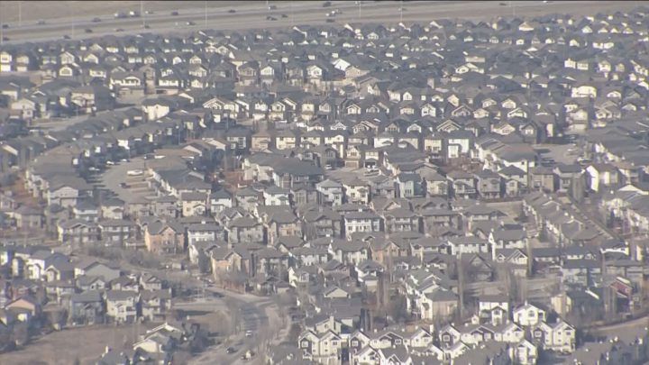 Calgary houses pictured on April 2, 2019. The city has launched 2019's online census.