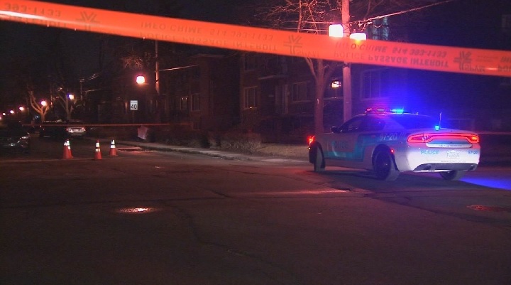 Montreal police are investigating after shots were fired in a residential neighbourhood in Côte Saint-Luc. Saturday, April 13, 2018.