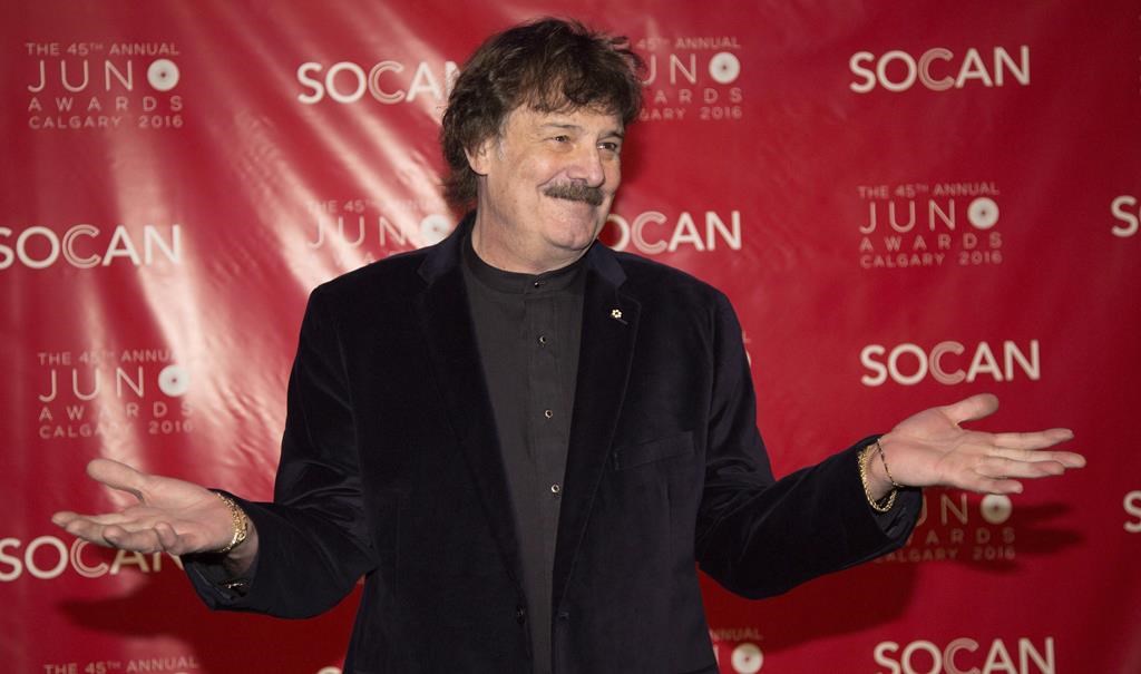 Burton Cummings arrives at the Juno Gala dinner in Calgary, Saturday, April 2, 2016.