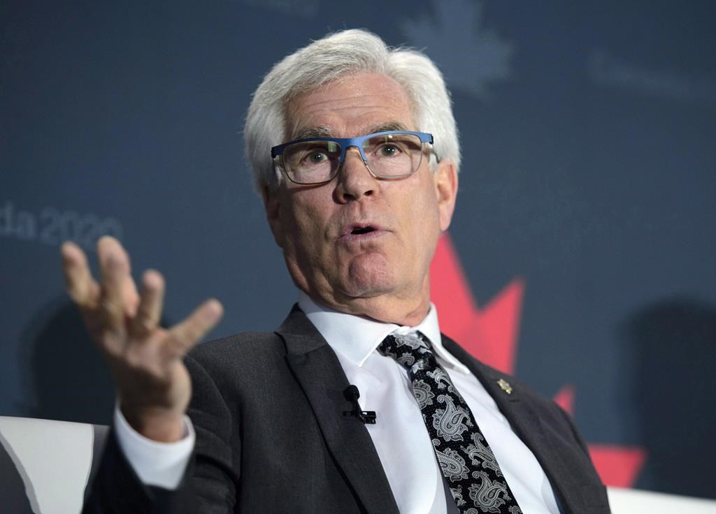 Minister of International Trade Diversification Jim Carr takes part in a Canada 2020 panel discussion in Ottawa on Thursday, Dec. 13, 2018.