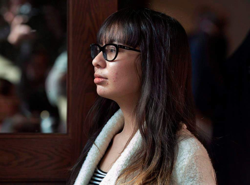 American Lindsay Souvannarath leaves provincial court in Halifax on Friday, March 6, 2015.