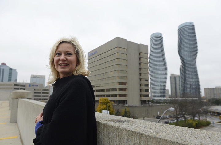 Mississauga Mayor Bonnie Crombie in the downtown core of Mississauga.