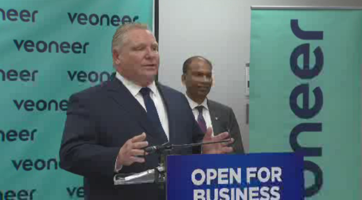 Premier Doug Ford delivering remarks on Ontario jobs in Markham on April 16, 2019.