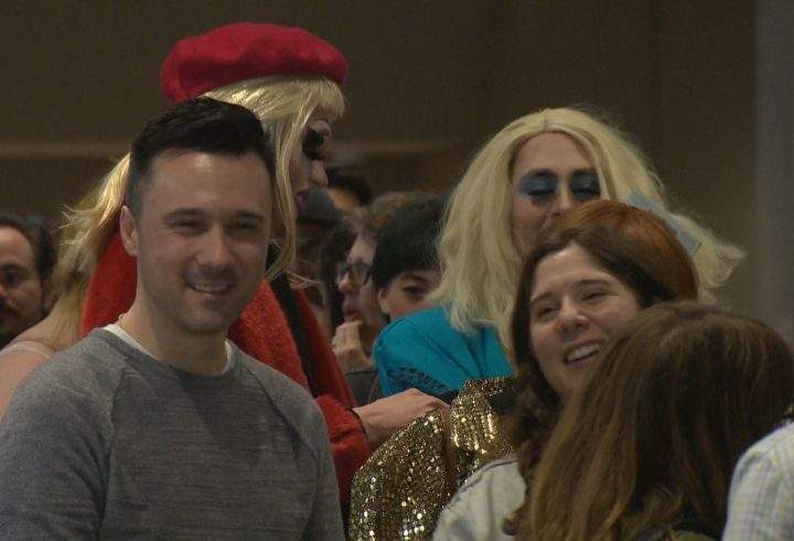 Calgary drag queens strutted to city hall to participate in advance Alberta election polls on Wednesday.