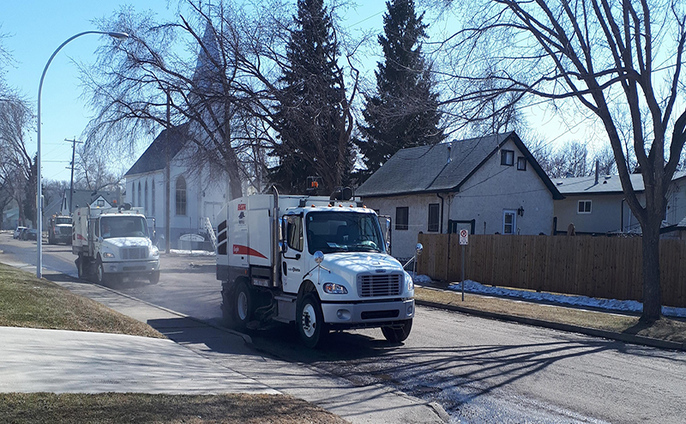 Street sweeping in Edmonton is scheduled to start on Monday.
