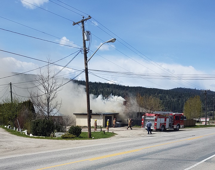 Firefighters in Enderby, B.C., were called to a condemned house fire on Tuesday.