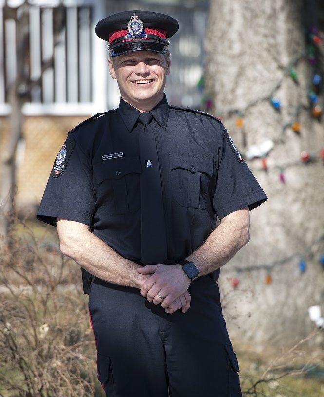 Staff Sgt. Duane Hunter has been recognized by the Kiwanis Club of Edmonton Oil Capital as its Top Cop for 2018.