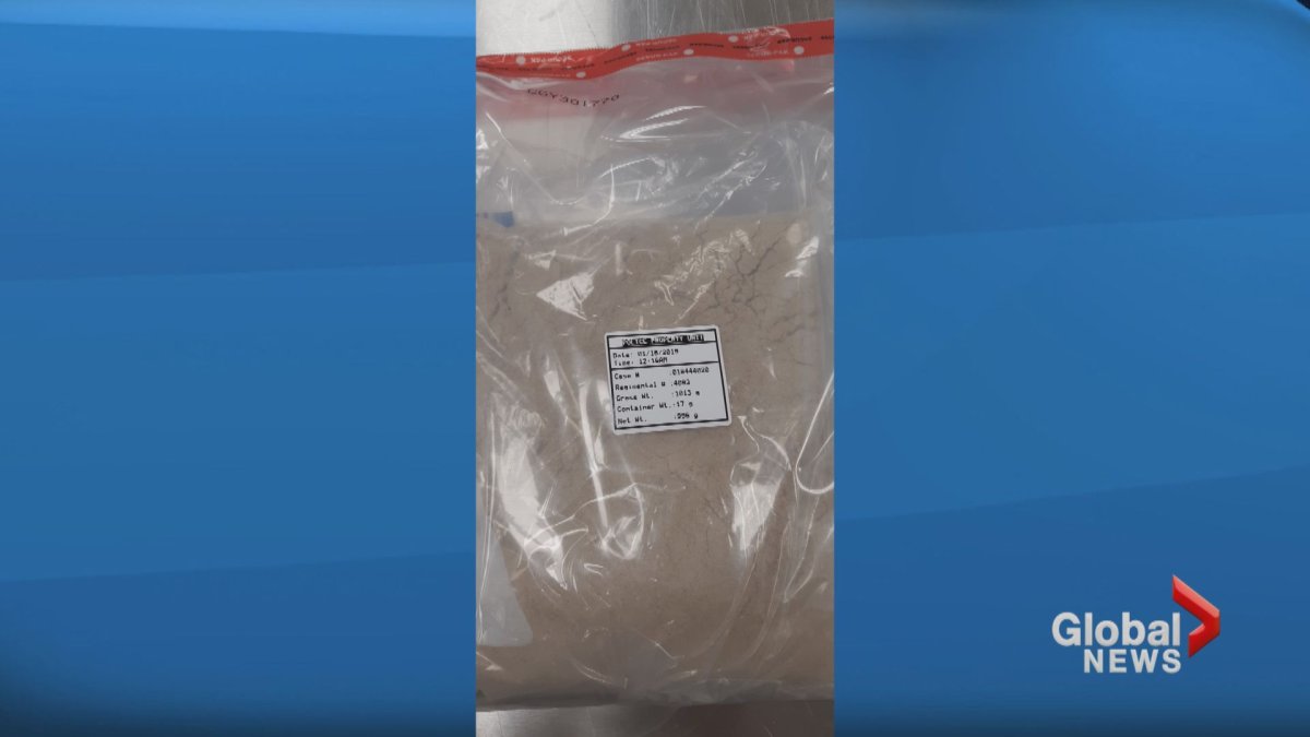 1,001 grams of fentanyl seized by police in Calgary in 2019.