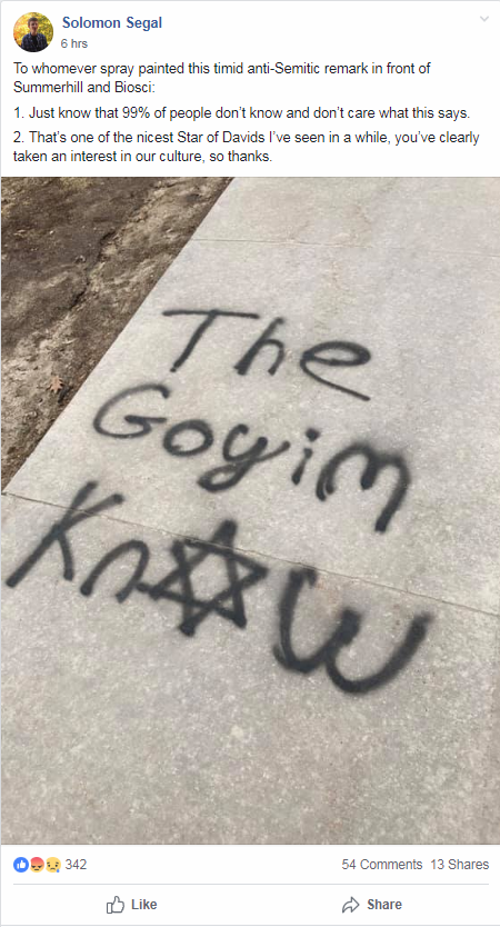 Kingston police investigate cryptic anti-Semitic graffiti on Queen’s University campus - image