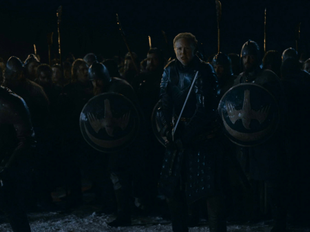 Brienne of Tarth during the Battle of Winterfell on ‘Game of Thrones.’