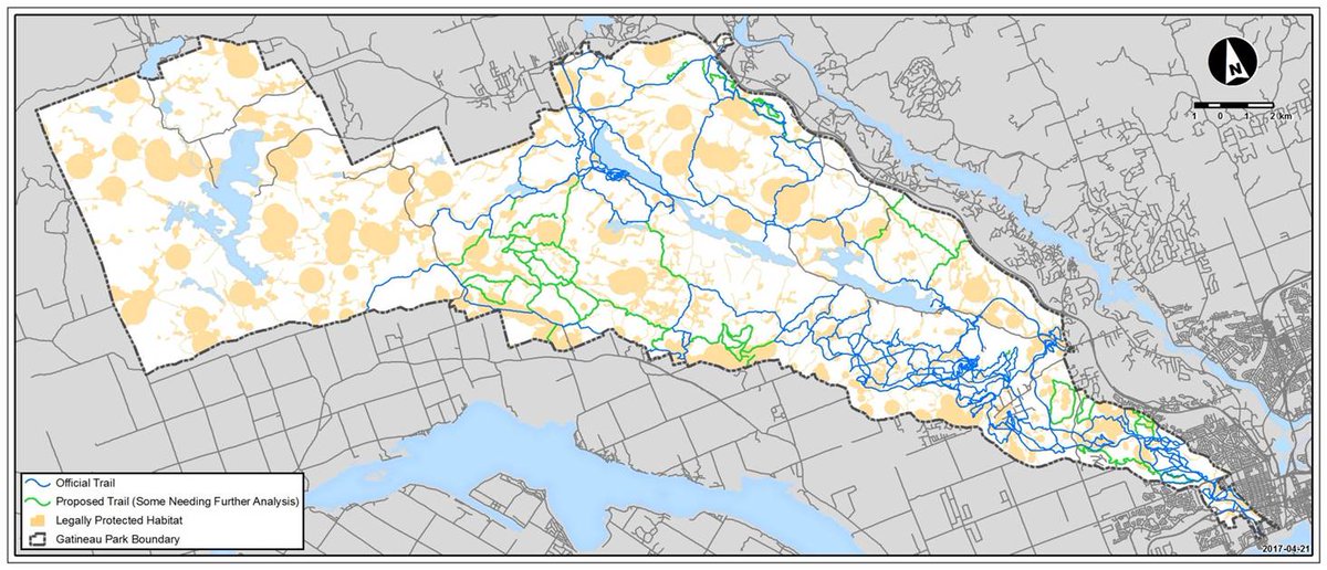 An NCC map of Gatineau Park.