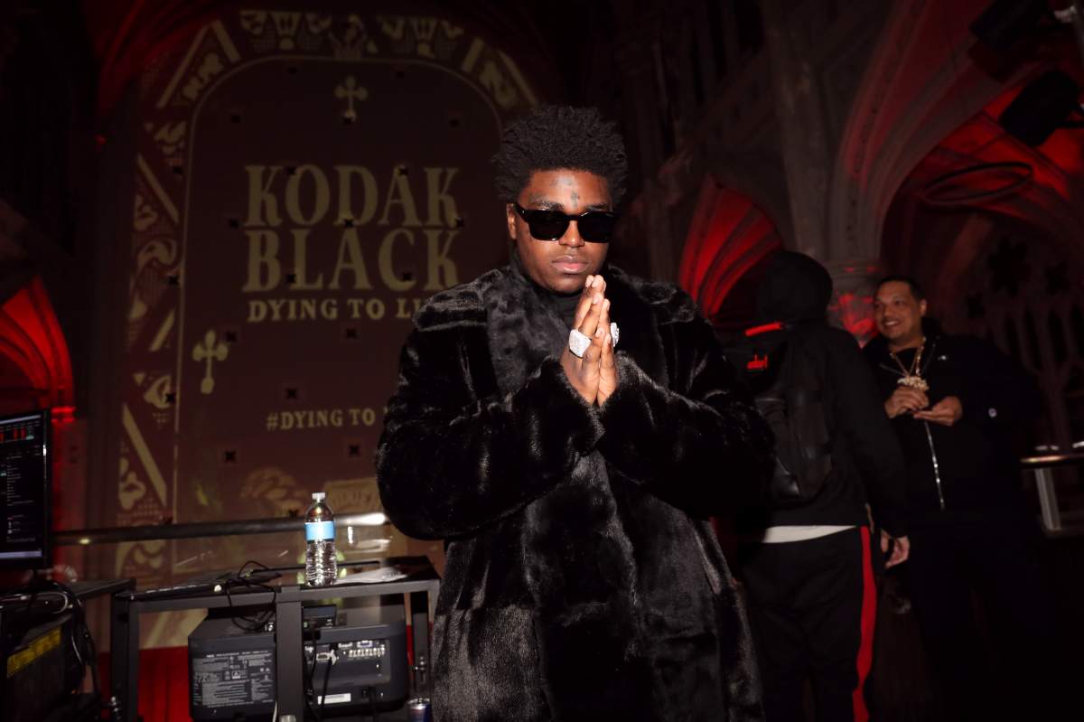 Kodak Black attends the ‘Dying To Live’ album listening party at Harlem Parish on Dec. 12, 2018 in New York City.