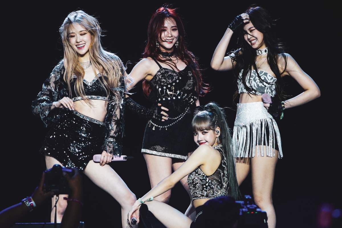 Blackpink performs at Sahara Tent during the 2019 Coachella Valley Music and Arts Festival on April 19, 2019 in Indio, Calif.