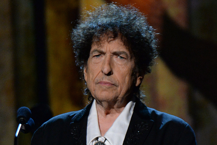 Bob Dylan speaks onstage at the 25th anniversary MusiCares 2015 Person Of The Year Gala honoring Bob Dylan at the Los Angeles Convention Center on Feb. 6, 2015 in Los Angeles, Calif.
