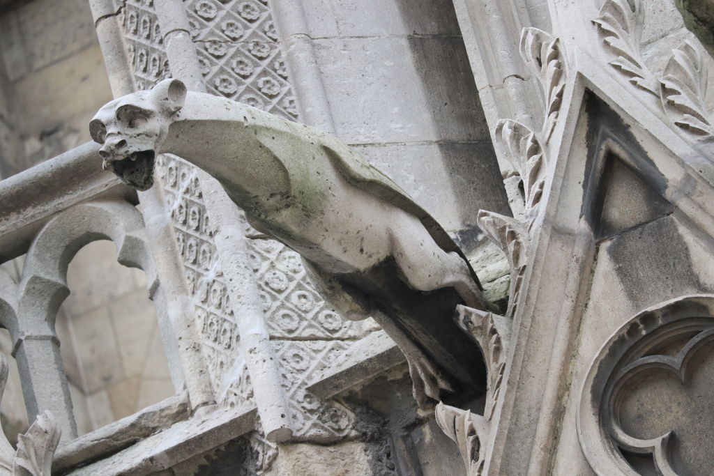 PARIS – MARCH 23: A gargoyle on the facade of Notre-Dame Cathedral on March 23, 2017, in Paris. (Photo by Waring Abbott/Getty Images)