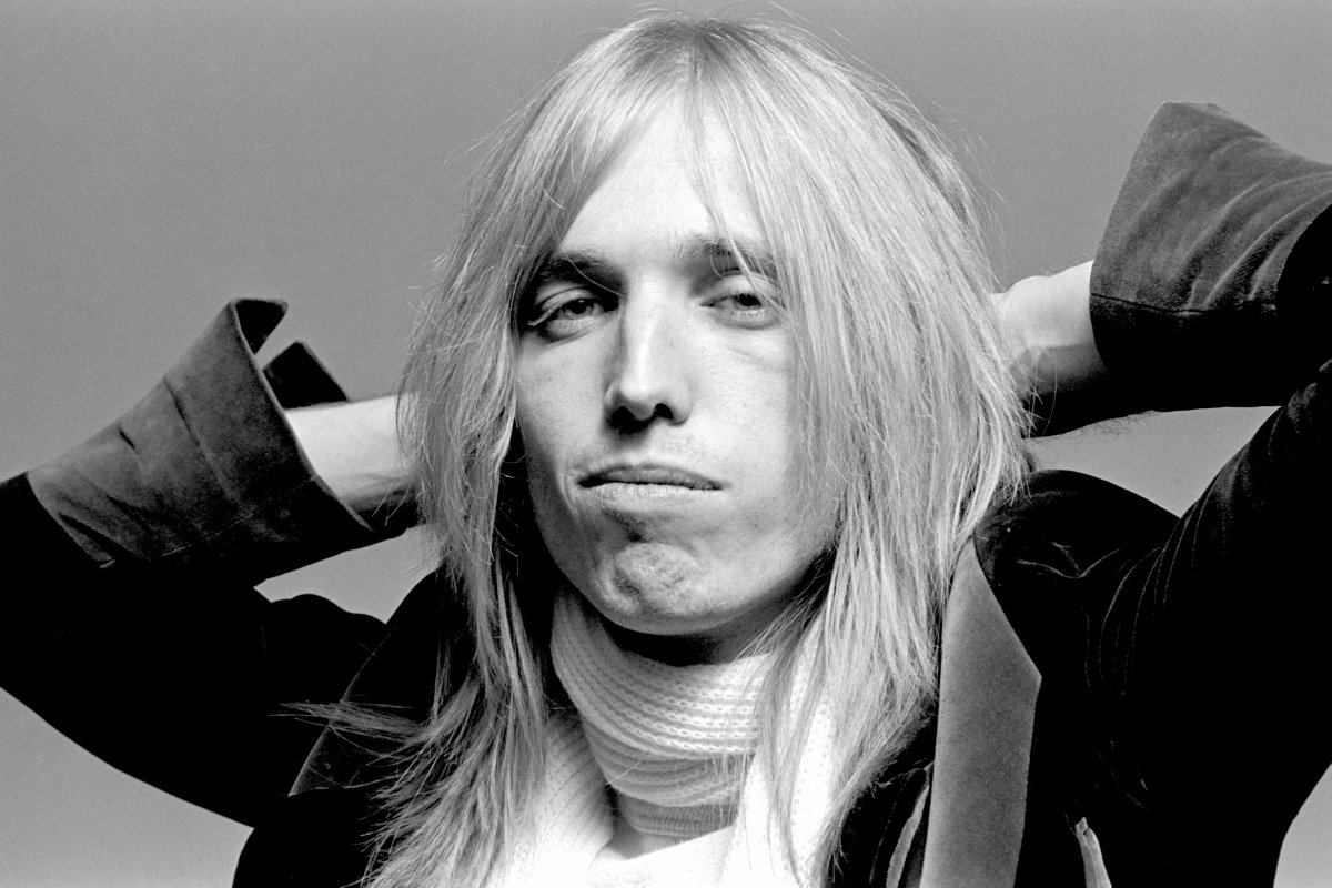 Tom Petty from Tom Petty and The Heartbreakers posing in New York in 1976.