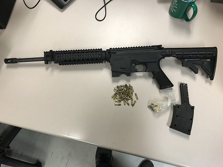Loaded semi-automatic assault style rifle recovered by Toronto police in drug and firearm investigation.