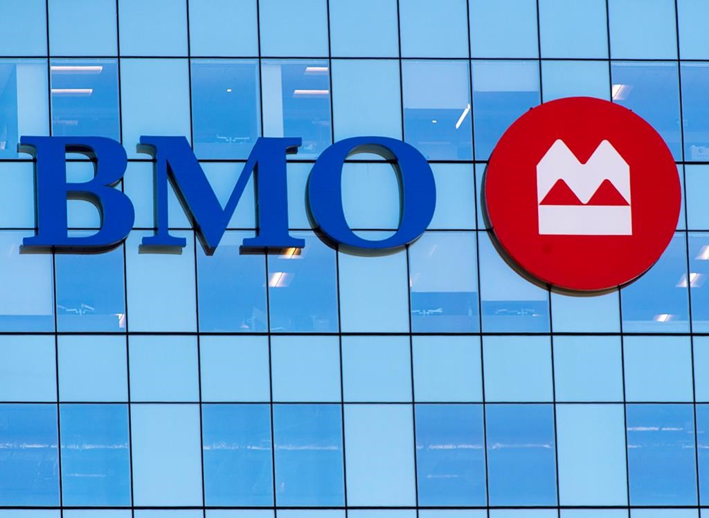 The BMO Bank of Montreal logo is seen on the BMO Nova Centre, housing their Atlantic Canadian headquarters and support services, in Halifax on Tuesday, April 2, 2019.
