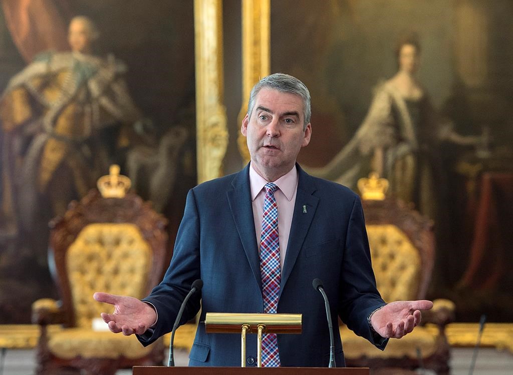 Premier Stephen McNeil attends a bill briefing at the legislature in Halifax on Tuesday, April 2, 2019.