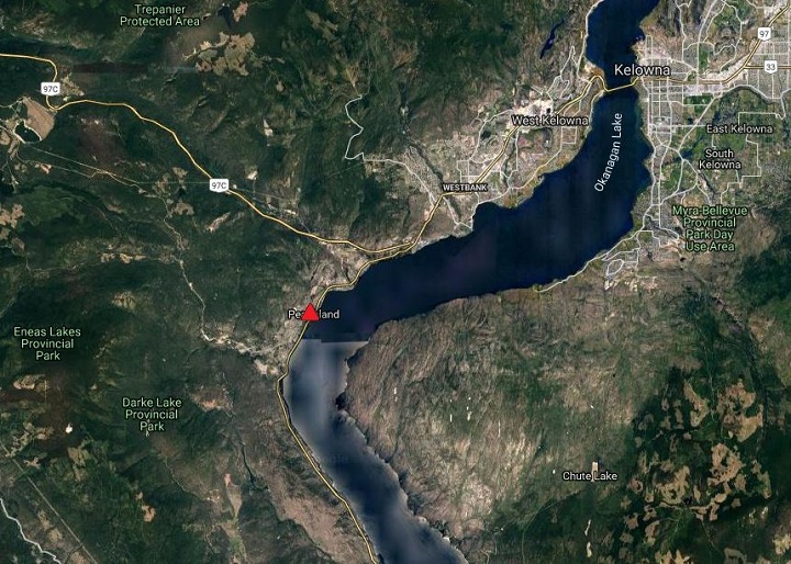 DriveBC is reporting that Highway 97 in Peachland is being affected because of downed power lines.
