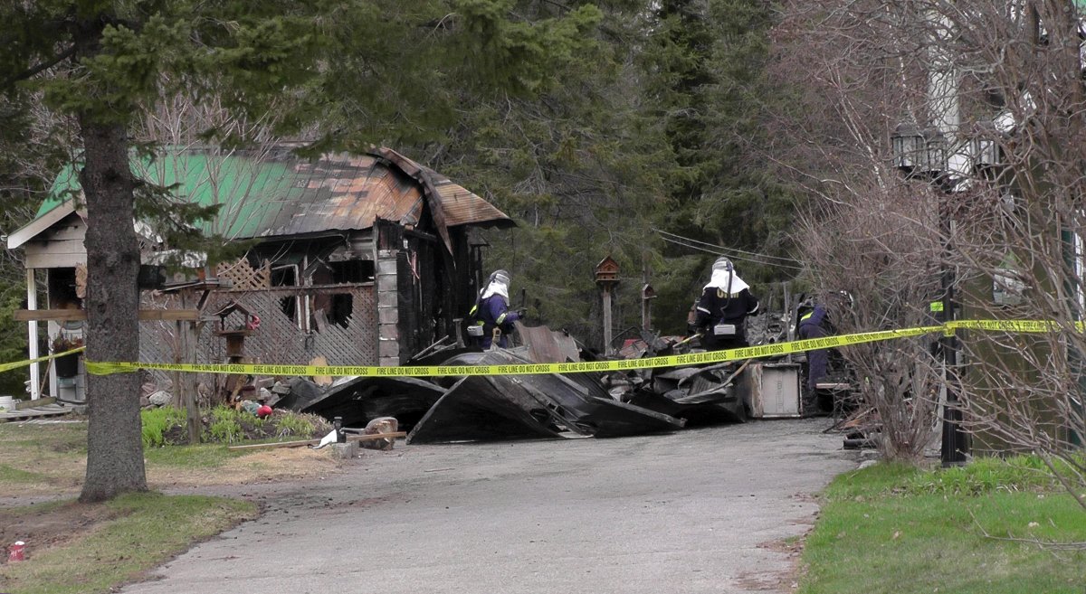 Fire engulfed a garage on Sunday night in the City of Kawartha Lakes. 