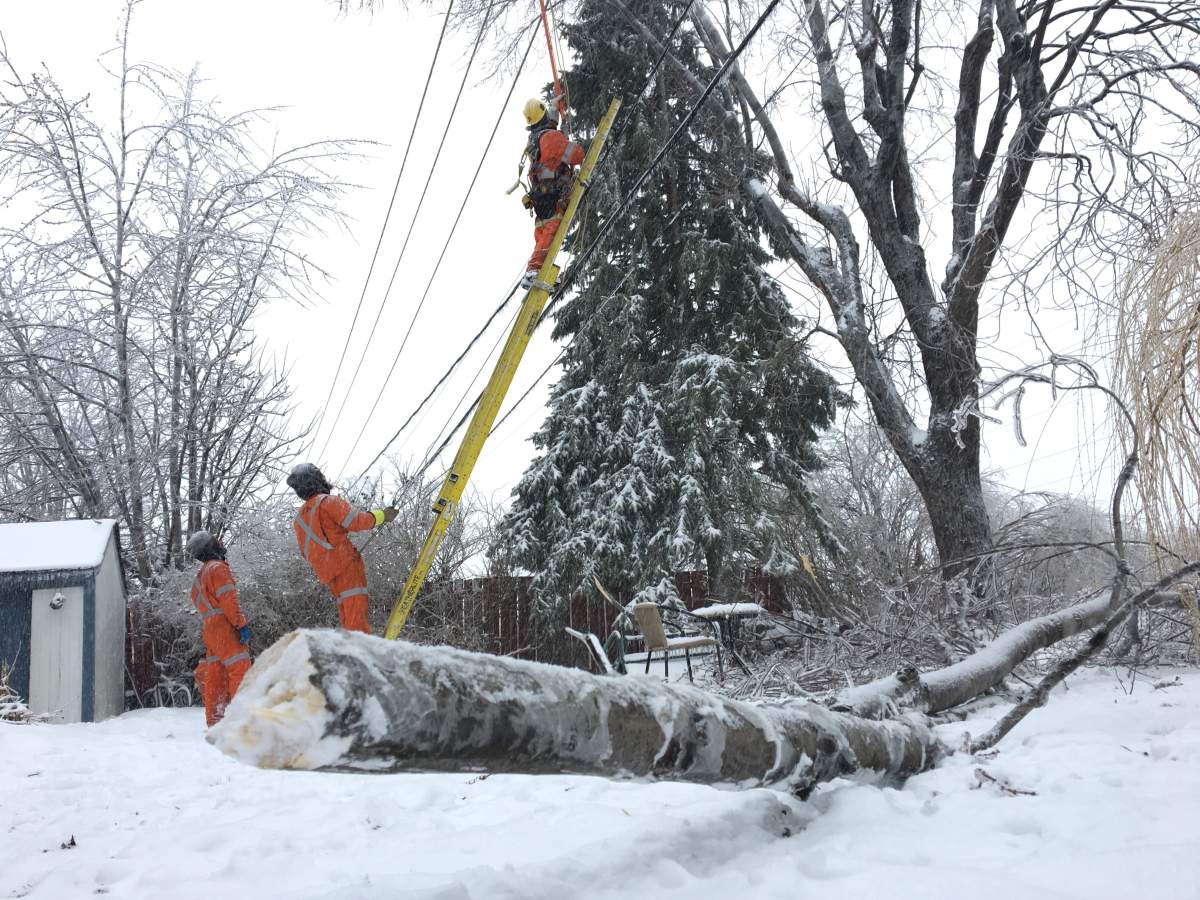 Freezing rain and strong winds are causing widespread power outages in Laval, the Laurentians and Lanaudière regions.