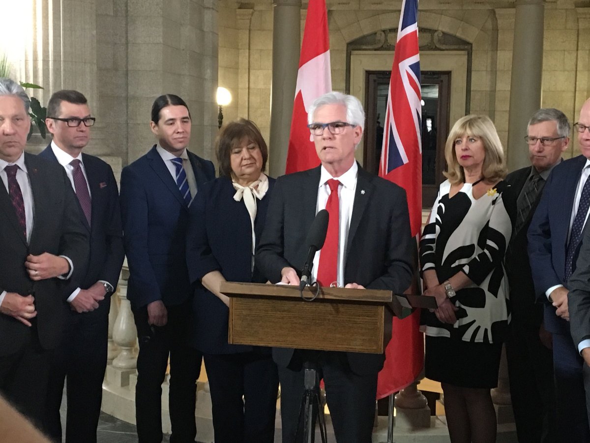 Minister of International Trade Diversification Jim Carr speaks in Winnipeg on April 16, 2019.