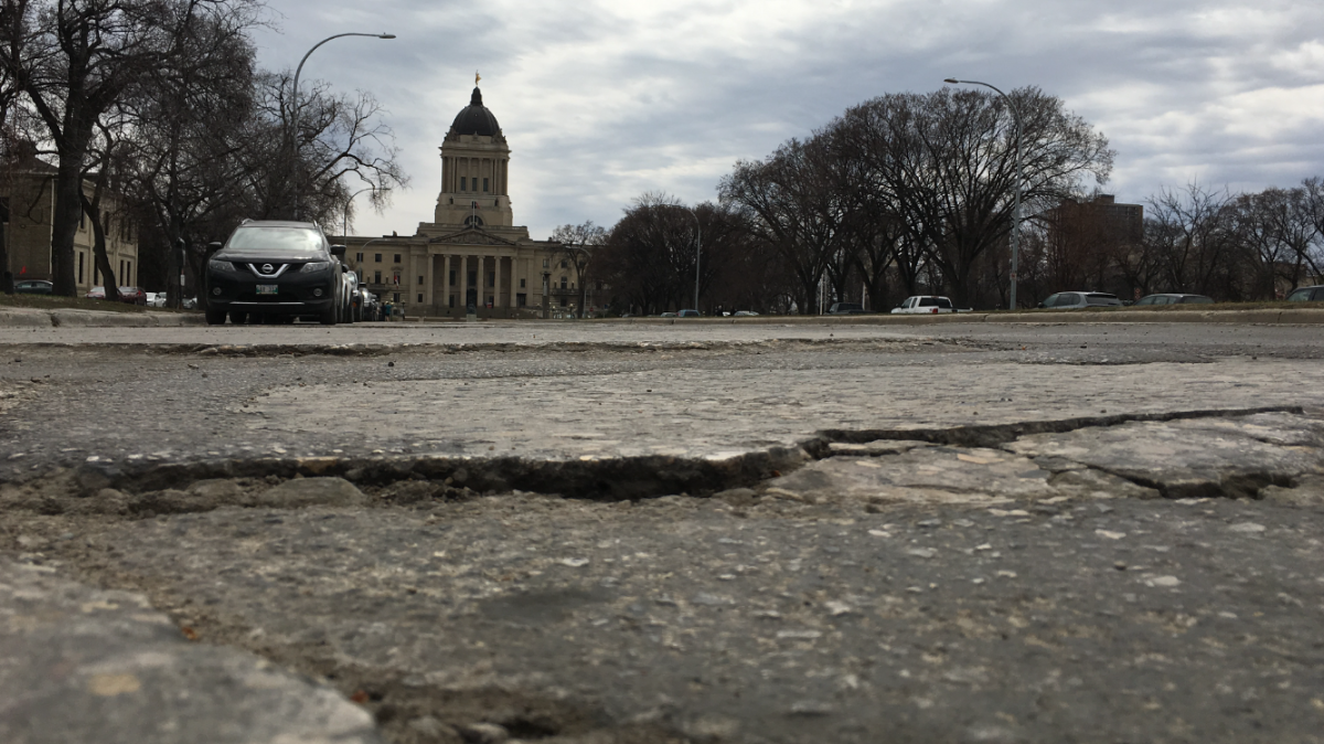 Memorial Boulevard, in front of the Manitoba Legislature is the only provincially owned road in the City of Winnipeg.