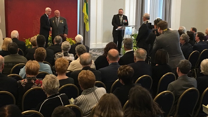 The Sask. government honoured 15 volunteers from around the province with the Saskatchewan Volunteer Medal at a ceremony inside the Hotel Saskatchewan on Tuesday. 