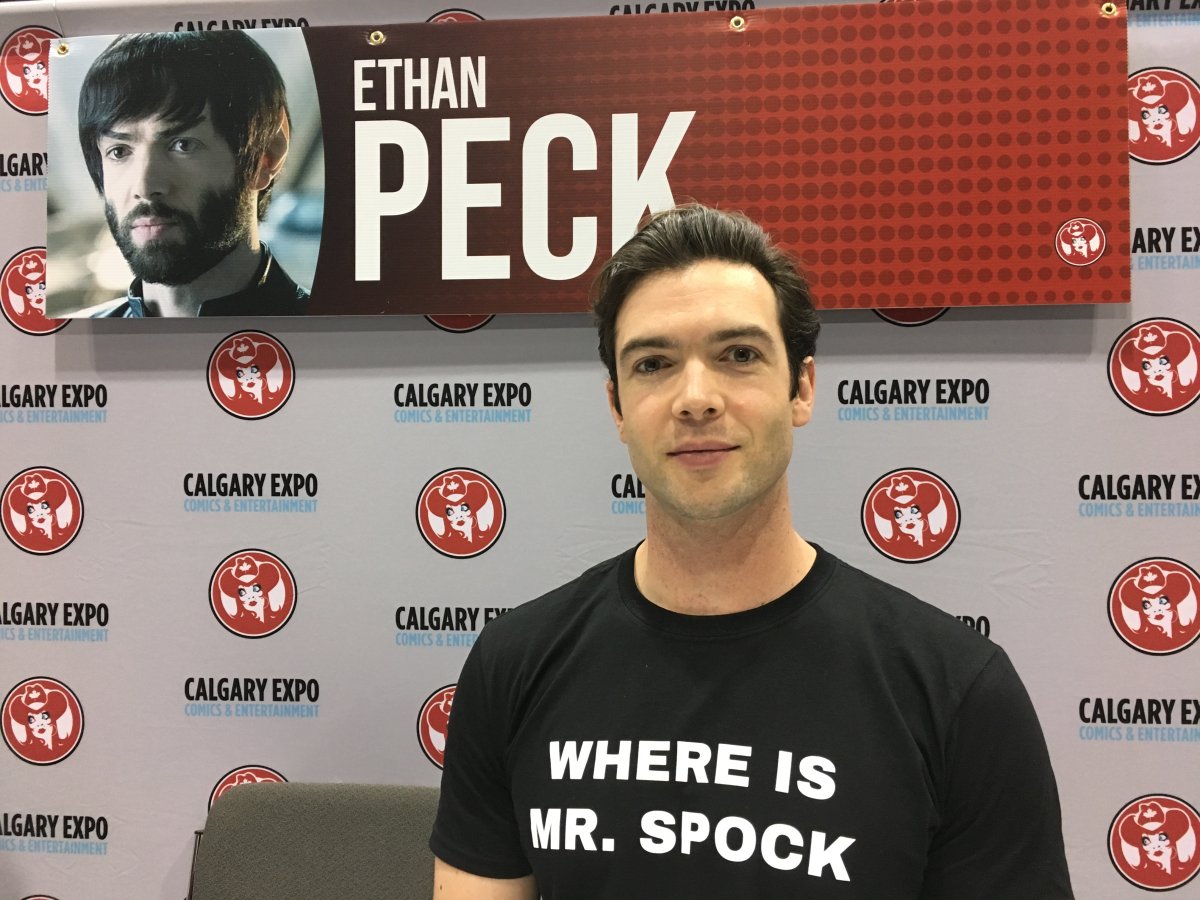 Star Trek: Discovery actor Ethan Peck at the Calgary Comic and Entertainment Expo.