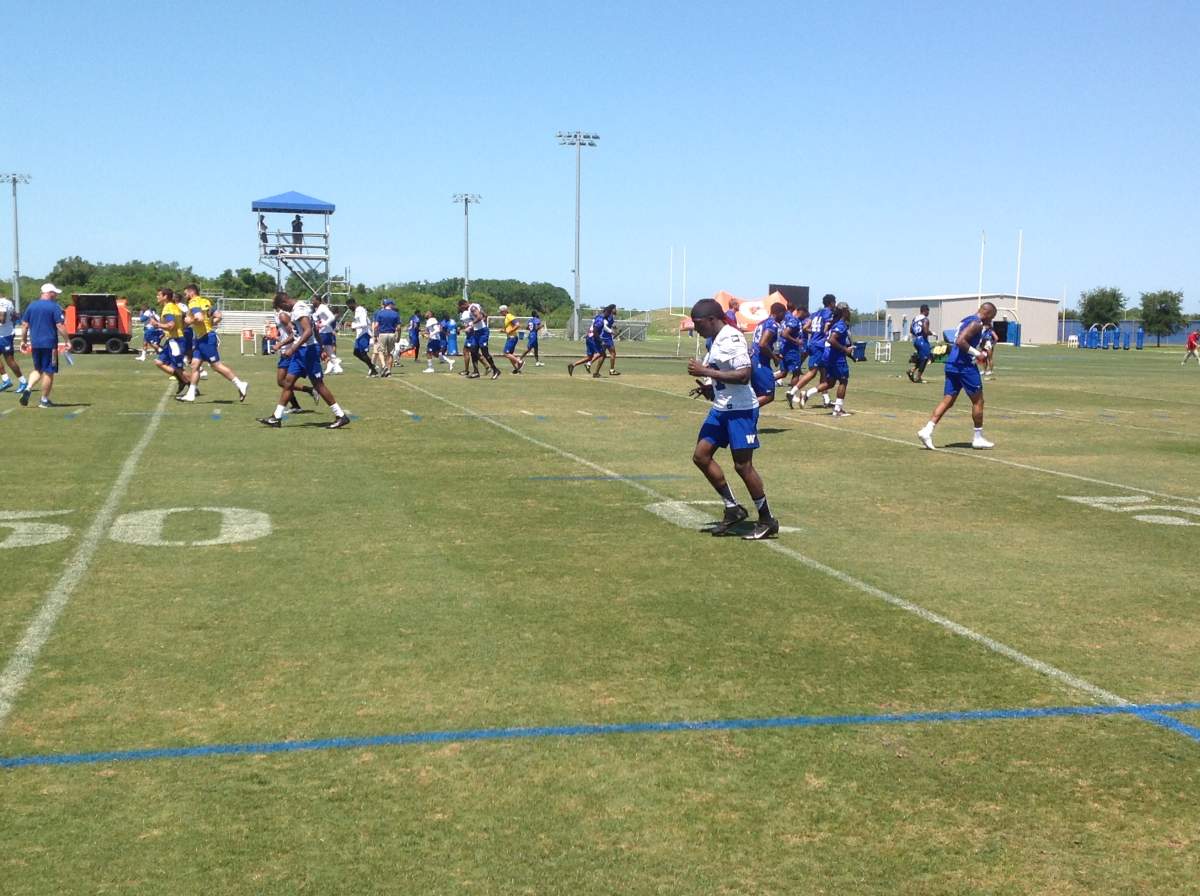 The Winnipeg Blue Bombers hold their mini-camp in Bradenton, Florida.