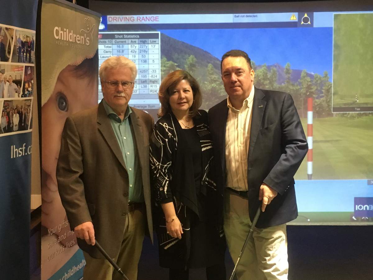 From left to right: Ron Mikula, London Health Science Foundation board chair; Michelle Campbell, St. Joseph's Healthcare Foundation president and CEO; Scott Fortnum, president of Children's Health Care Foundation.