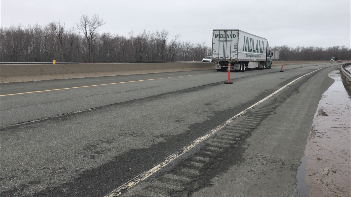 A damage assessment is being done on Trans-Canada highway following flood.