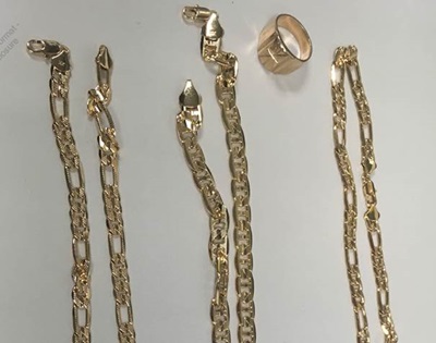 The fake jewelry used by suspects in distraction-style thefts in March 2019 in Edmonton.