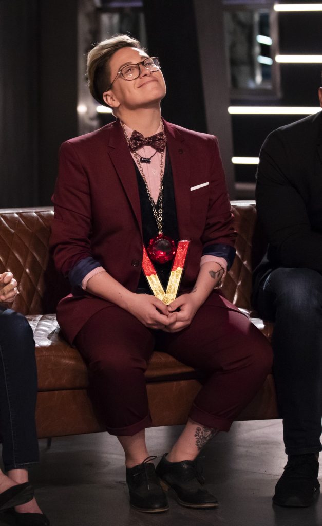 Kyra with the Blood Veto. (Global TV / Corus)